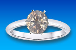 Бриллиантовое кольцо-пасьянс с закрепкой в виде зубца
