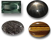 Драгоценные камни для мужчин: турмалин, звездчатый сапфир, рутиловый кварц и тигровый глаз.