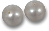 Серебристо-белые жемчужные бусины