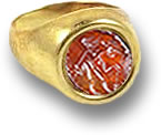 Древнегреческое кольцо-печатка из сердолика