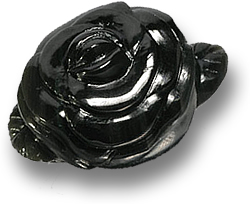 Черная резная роза Hotan Jade