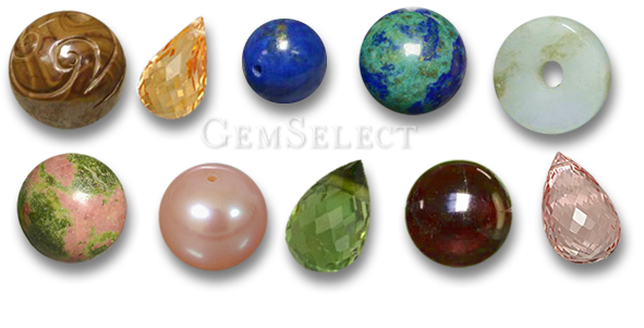 Цветные бусины из драгоценных камней от GemSelect