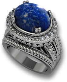 Дизайн кольца GemSelect Lapis Lazuli