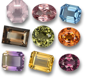 Некоторые доступные драгоценные камни: розовый кварц, циркон, топаз, дымчатый кварц, турмалин, спессартит, аметрин, цитрин и родолит.