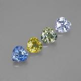 Посмотреть больше разноцветных сапфиров в форме сердечек Multicolor heart shaped sapphires