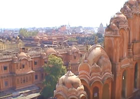 Джайпур, Розовый город из Дворца Ветров