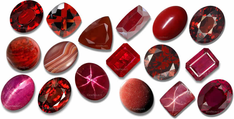 Красные драгоценные камни: список красных драгоценных и полудрагоц...