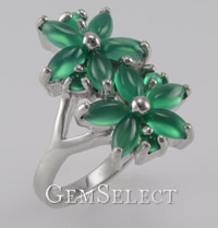 Кольцо с агатом на продажу Green Agate Gemstone Ring