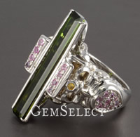 Серебряное кольцо с турмалином Buy Tourmaline Gems