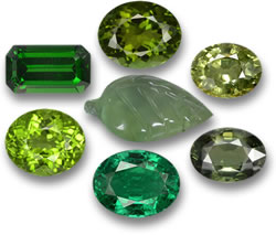 Посмотрите наши зеленые драгоценные камни