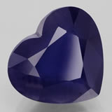 7-каратный фиолетово-синий иолит в форме сердца violet blue iolite