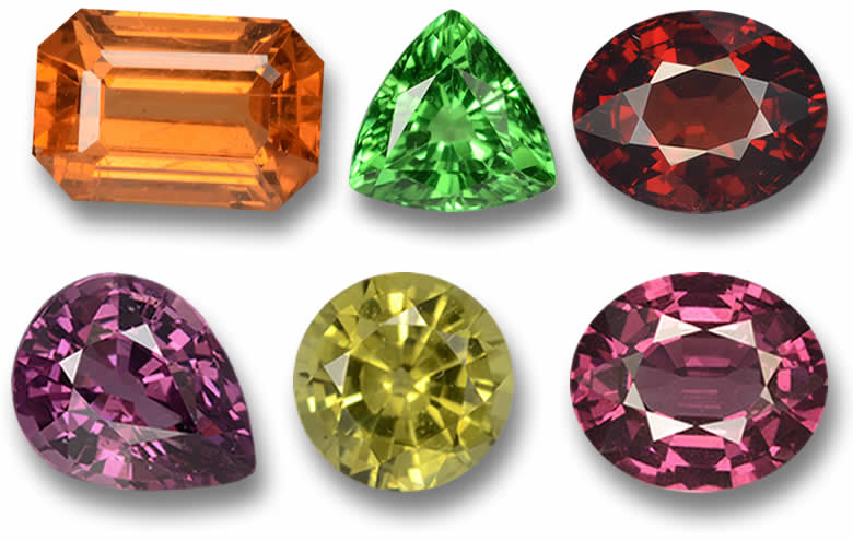 2-4 Carat Garnet Gemstones - Natural, Certified