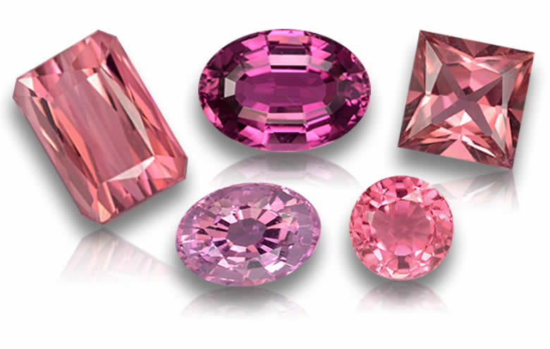 2-4 Carat Pink Tourmaline Gems - Natural, Certified