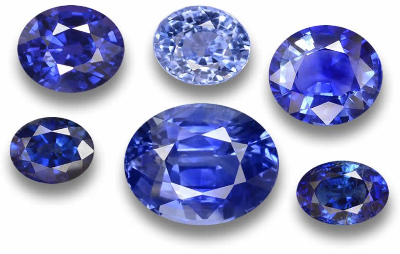 Blue Sapphire Oval Gemstones - Natural, Certified