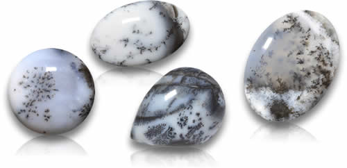 Дендритные драгоценные камни агата