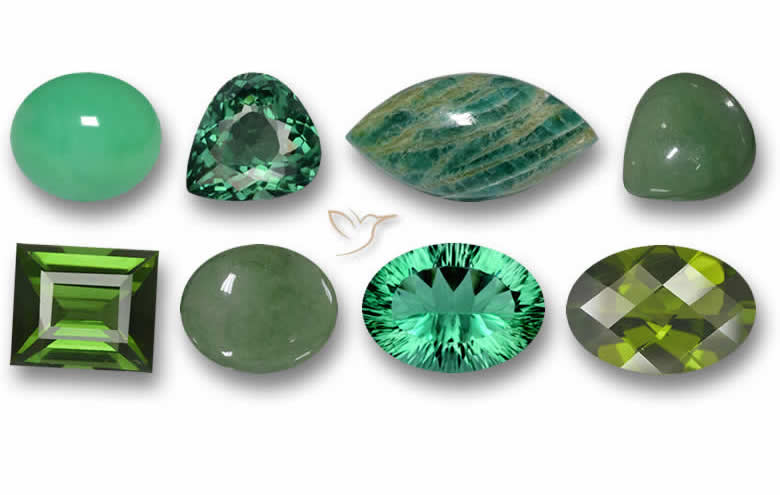 Зеленые круглые драгоценные камни для ювелирных изделий