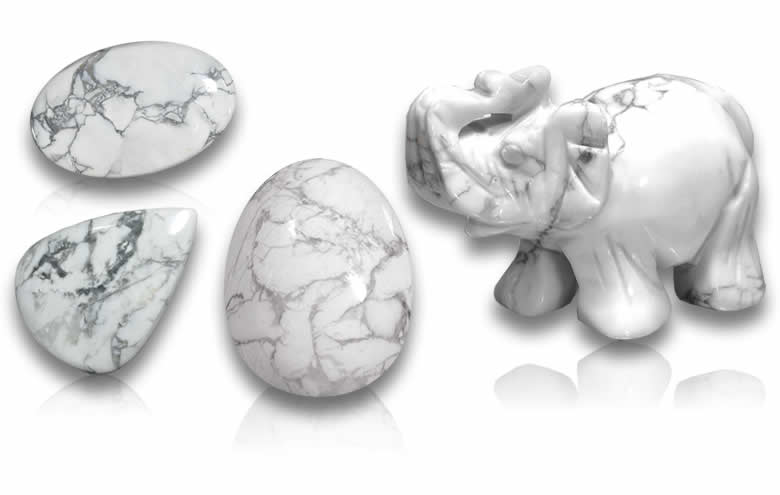 Loose Howlite: Shop Natural Howlite, Cabochons, Beads and Polished Stones
