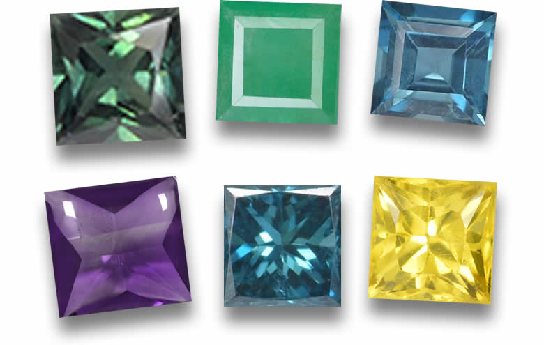 Square Cut Gemstones: Natural Sapphire, Ruby, Topaz, Garnet, Diamond, Wholesale Square Cut Gems