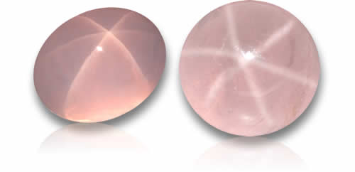 Звездчатый розовый кварц