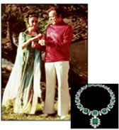 Diamond and emerald necklace of Elizabeth Taylor