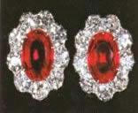Queen Mary's large ruby earrings