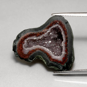 Натуральный многоцветный агатовая жеода 17,96 карата необычная форма, непрозрачный