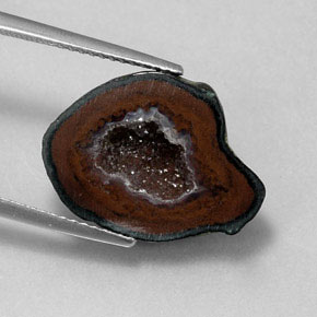 9.85 карата, натуральный Многоцветный Агатовая жеода, Необычная форма, Непрозрачный