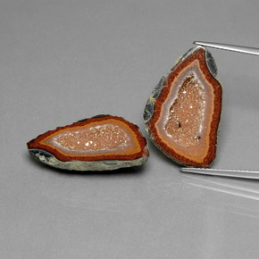 27.63 карата, натуральный Многоцветный Агатовая жеода, Необычная форма, Непрозрачный