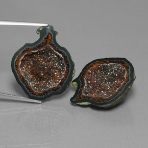  карата, натуральный Многоцветный Агатовая жеода, Необычная форма, Непрозрачный