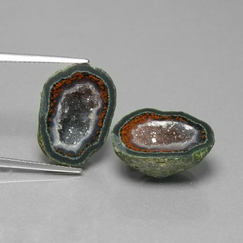 23.55 карата, натуральный Многоцветный Агатовая жеода, Необычная форма, Непрозрачный