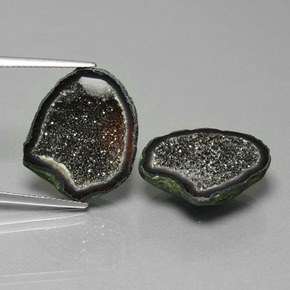 16.69 карата, натуральный Многоцветный Агатовая жеода, Необычная форма, Непрозрачный