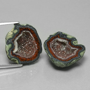 25.58 карата, натуральный Многоцветный Агатовая жеода, Необычная форма, Непрозрачный