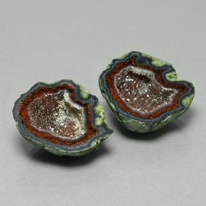 25.58 карата, натуральный Многоцветный Агатовая жеода, Необычная форма, Непрозрачный