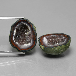 26.55 карата, натуральный Многоцветный Агатовая жеода, Необычная форма, Непрозрачный