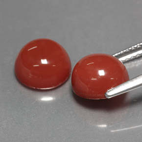  карата, натуральный Оранжевый Агат, Огранка Круг, Непрозрачный