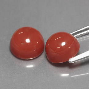  карата, натуральный Оранжевый Агат, Огранка Круг, Непрозрачный