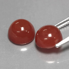  карата, натуральный Коричневато-оранжевый Агат, Огранка Круг, Непрозрачный