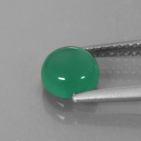 1.01 карата, натуральный Зеленый Агат, Прозрачный, Полупрозрачный