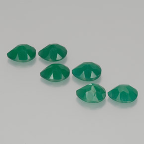  карата, натуральный Зеленый Агат, Форма груши, Полупрозрачный