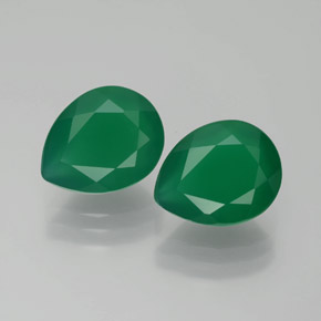  карата, натуральный Зеленый Агат, Форма груши, Прозрачный