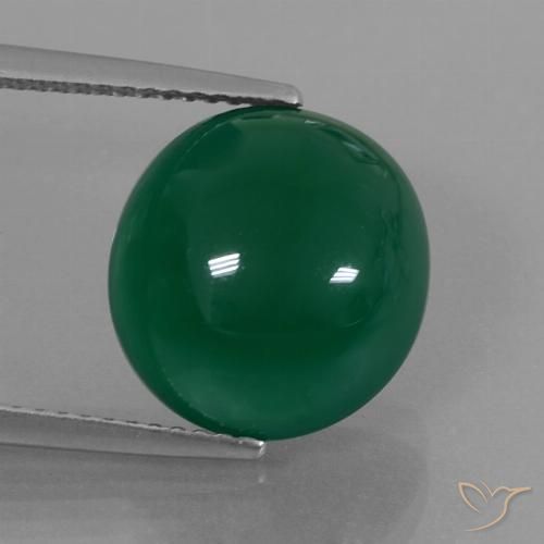 7.17ct Натуральный Зеленый Агат, Овал, Полупрозрачный