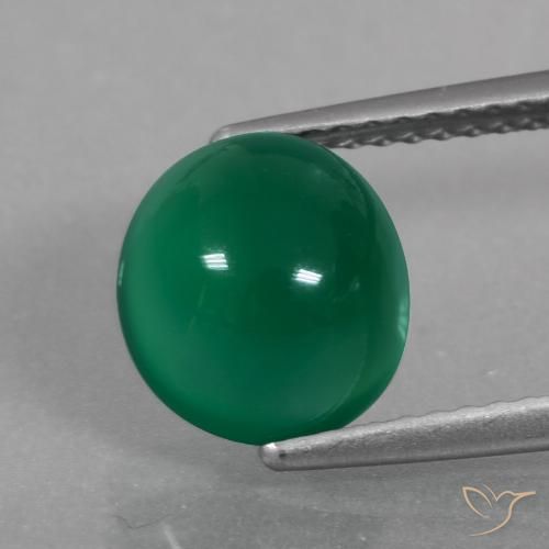 2.75ct Натуральный Травянисто-зелёный Агат, Овал, Полупрозрачный