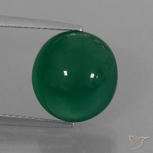 6.28ct Натуральный Желтовато-зеленый Агат, Овал, Полупрозрачный