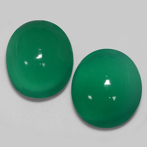 5.81 карата, натуральный Средний зеленый Агат, Огранка Овал, Полупрозрачный