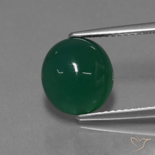 3.35ct Натуральный Зеленый Агат, Овал, Полупрозрачный