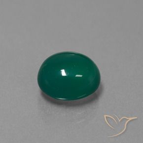 3.46 карата, натуральный Зеленый Агат, Огранка Овал, Полупрозрачный