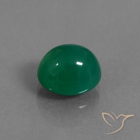 3.95 карата, натуральный Средний зеленый Агат, Овал, Полупрозрачный
