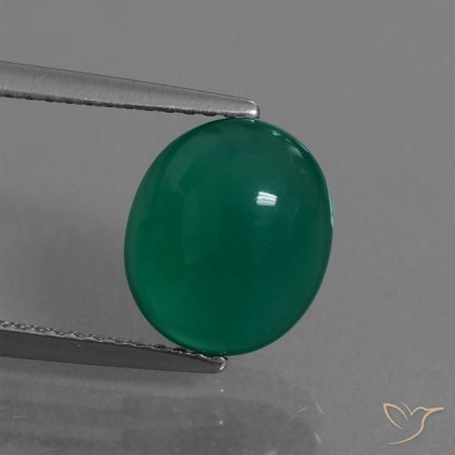 3.19ct Натуральный Сосновый зеленый Агат, Овал, Полупрозрачный
