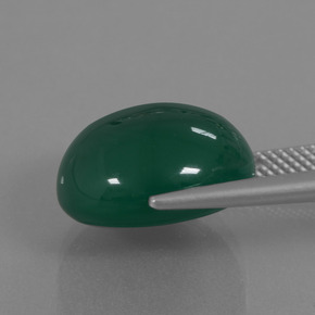 13.14 карата, натуральный Зеленый Агат, Огранка Овал, Полупрозрачный