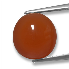 6.25 карата, натуральный Ярко-красный Агат, Огранка Овал, Полупрозрачный